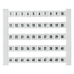 Weidmüller Klemmenmarkierer DEK 5 FW 1-50, 5x5mm, weiß... WEIDMUELLER-0473460001 4008190135157 (Abb. 1)