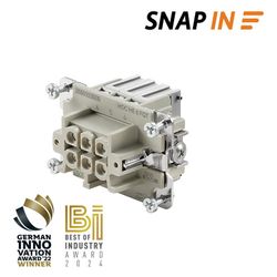 Weidmüller Kontakteinsatz HE 06 FQT, 6-polig, 24A, 500V, 1mm2, Silber, Kupferle... WEIDMUELLER-2666920000 4050118898101 (Abb. 1)