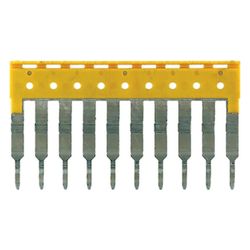 Weidmüller Querverbinder ZQV 2.5/10, 24A 400V 10-polig 5,1mm steckbar, gelb... WEIDMUELLER-1608940000 4008190099060 (Abb. 1)