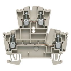 Weidmüller Doppelstock-Reihenklemme WDK 2.5, 400V 24A, 5,1x69,5x63mm, Thermopla... WEIDMUELLER-1021500000 4008190169527 (Abb. 1)