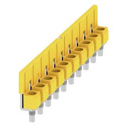 Weidmüller Querverbinder W-Reihe WQV 10/10, 63A 400V 9,9mm 10-polig, Gelb... WEIDMUELLER-1052460000 4008190152130 (Abb. 1)