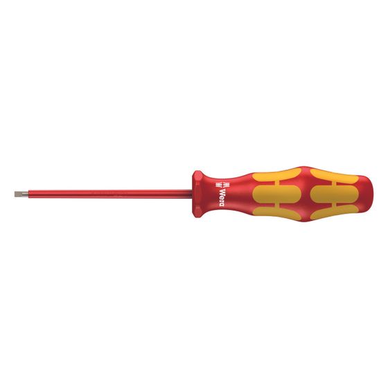 Wera VDE-Schlitzschraubendreher 160 i Kraftform Plus, 0,4x2,5x80mm, 1000V, brüniert, 05006100001