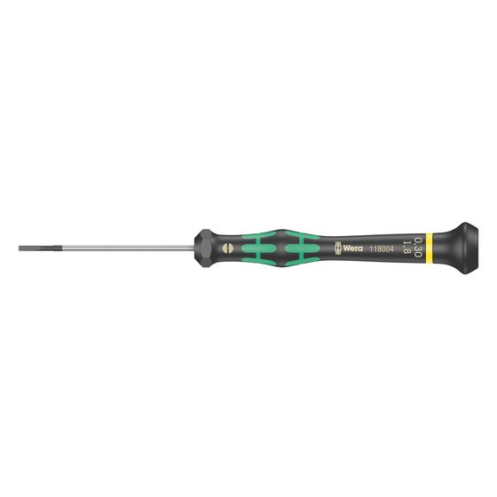 Wera Elektronik-Schlitzschraubendreher Kraftform Micro 2035, 0,3x1,8x60mm, 2-Komponenten-Griff