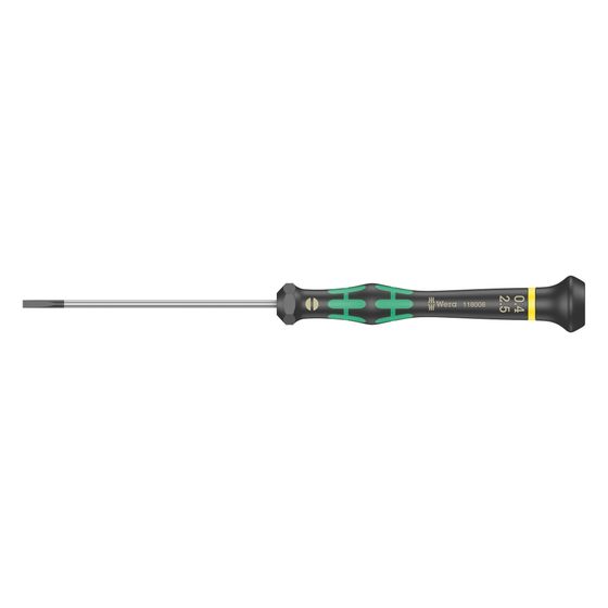 Wera Elektronik-Schlitzschraubendreher 2035 Kraftform Micro, 0,4x2,5x80mm, 2-Komponenten-Griff
