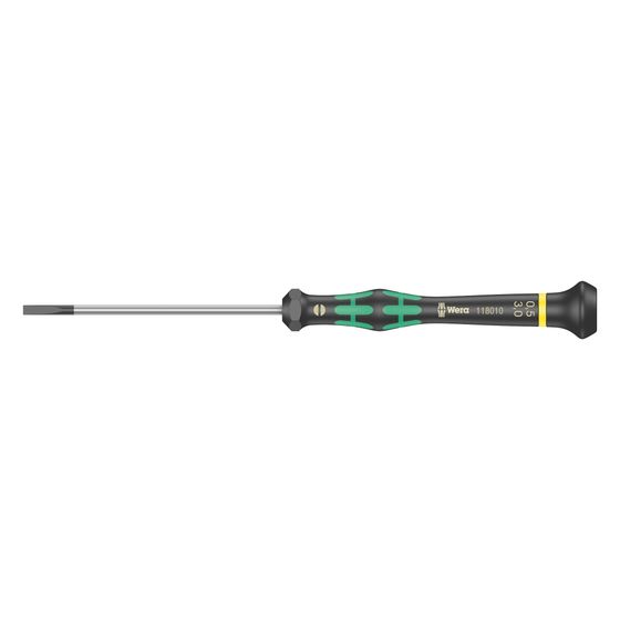 Wera Elektronik-Schlitzschraubendreher Kraftform Micro 2035, 0,5x3x80mm, 2-Komponenten-Griff
