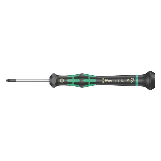 Wera Elektronik Innensechsrund-Schraubendreher Kraftform Micro 2067 HF, TX 6x40mm, 2-Komponenten-Griff