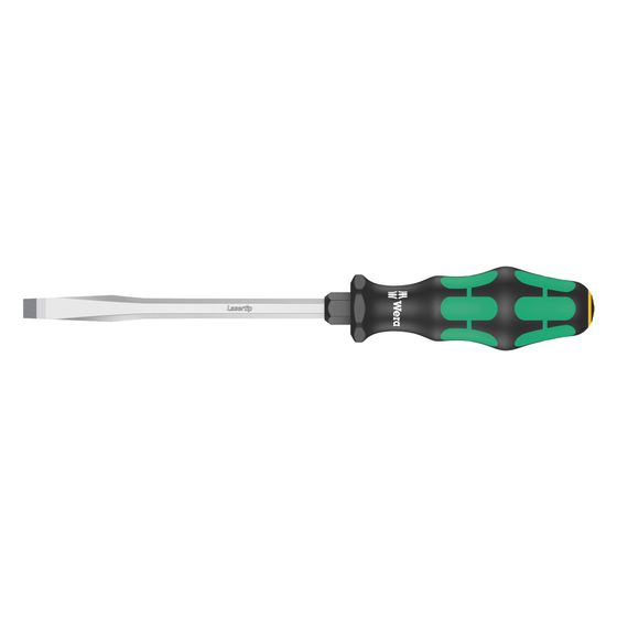 Wera Schlitz-Schraubendreher 334 SK, 1,6x9x150mm, Lasertip, Kraftform Griff, Sechskantklinge, Nicromatt