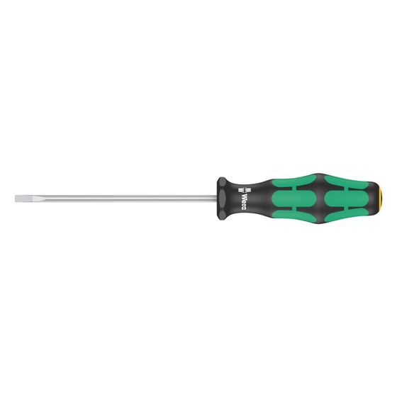 Wera Schlitz-Schraubendreher 335 Kraftform Plus, 0,6x3,5x100mm, Lasertip, 2-Komponenten Griff, 05008015001