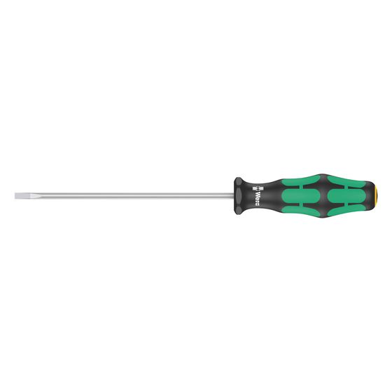 Wera Schlitz-Schraubendreher 335 Kraftform Plus, 0,6x3,5x125mm, Lasertip, Abrollschutz, 05110002001