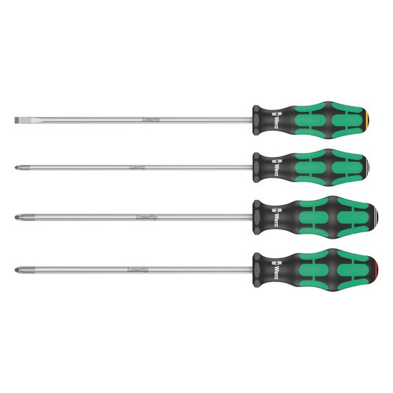 Wera Schraubendrehersatz Kraftform Plus 335/350/355/4, Lasertip, 200mm, 4-teilig