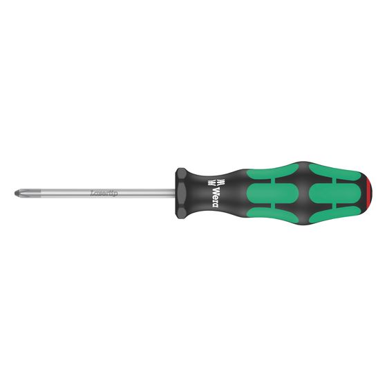 Wera Kreuzschlitz-Schraubendreher 350 PH, PH 1 x 80mm, Lasertip, Kraftform Griff, 05008710001