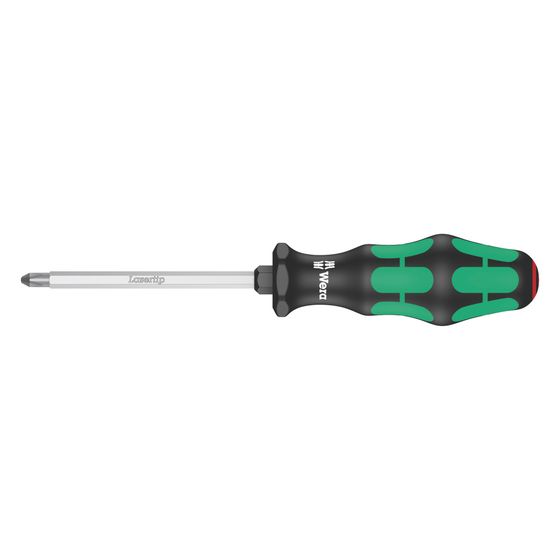 Wera Kreuzschlitzschraubendreher 350 SK, PH 2x100mm, Sechskantklinge, 2-Komponenten-Griff