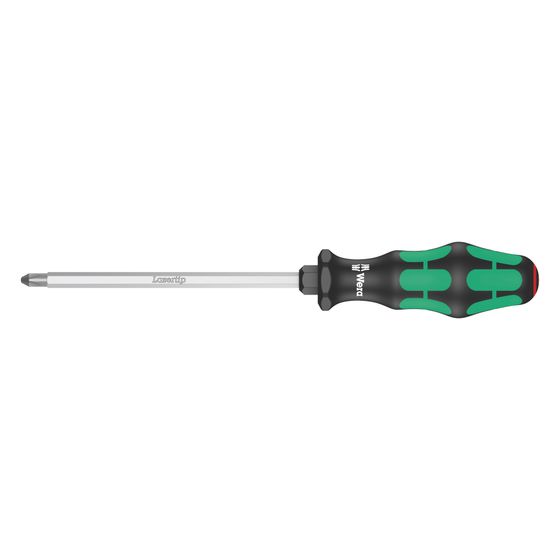 Wera Kreuzschlitzschraubendreher 350 SK Kraftform Plus, PH 3, 150mm, Sechskantklinge, 2-Komponenten-Griff