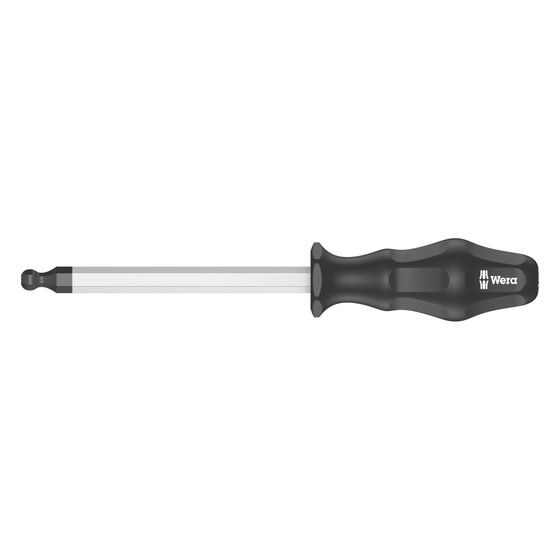 Wera Sechskant-Kugelkopf-Schraubendreher 352 Kraftform Plus, 12x150mm, Black Point Spitze, Abrollschutz