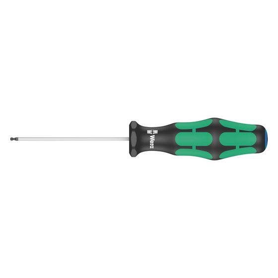 Wera Schraubendreher 352 Kraftform Plus, 1,5x60mm, Kugelkopf, Black Point Spitze