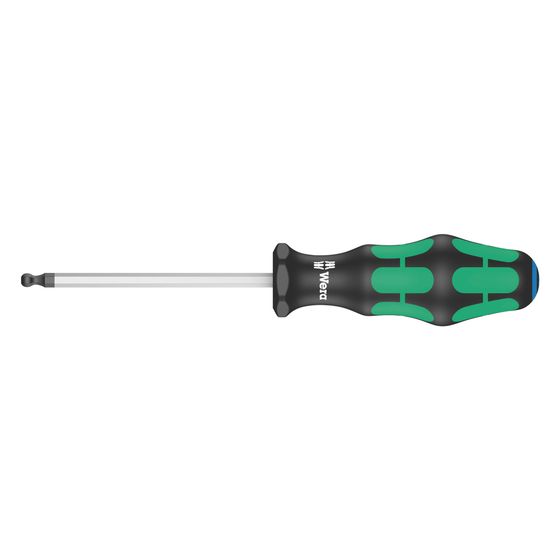 Wera Sechskant-Kugelkopf-Schraubendreher 352 Kraftform Plus, 5,0x100mm, Black Point Spitze