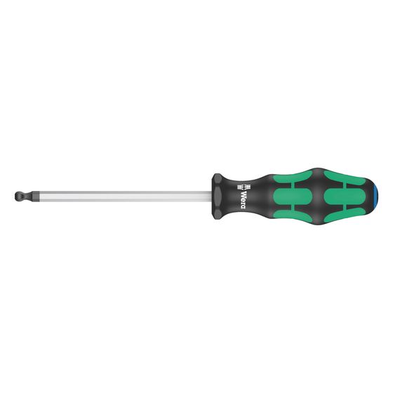 Wera Sechskant-Kugelkopf-Schraubendreher 352 Kraftform Plus, 6,0x125mm, Black Point, Abrollschutz