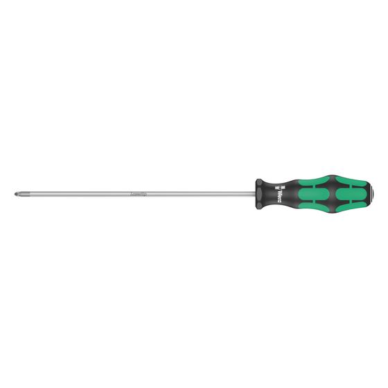 Wera Schraubendreher 355 PZ, PZ 1 x 200mm, Lasertip, Kraftform Griff, Abrollschutz, 05009312001