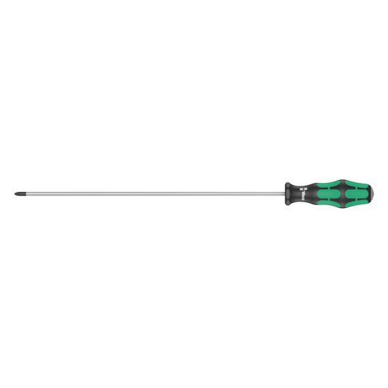 Wera Kreuzschlitz-Schraubendreher 355 PZ Kraftform Plus, PZ 1 x 300mm, 2-Komponenten-Griff, Lasertip, 05009313001