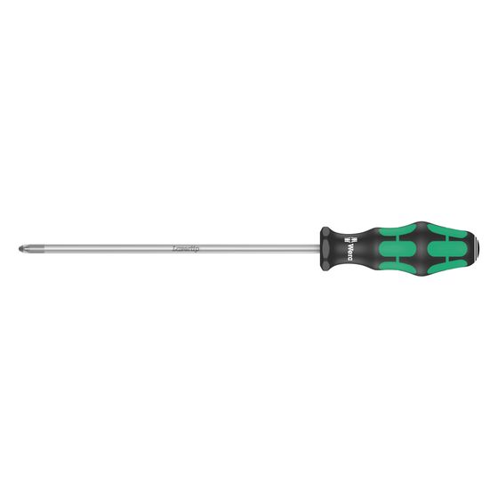 Wera Kreuzschlitz-Schraubendreher 355 PZ, PZ 2 x 200mm, Lasertip, Kraftform Griff, 05009317001