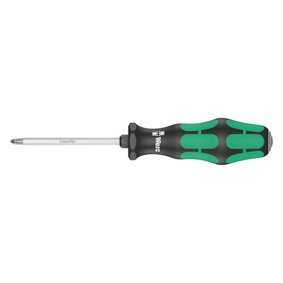 Wera Kreuzschlitzschraubendreher 355 SK, PZ 1, 80mm, Lasertip, Sechskantklinge, 05009341001