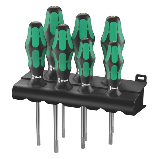 Wera Schraubendrehersatz 367/7 Kraftform Plus, mit Haltefunktion, 7-teilig, 05223161001