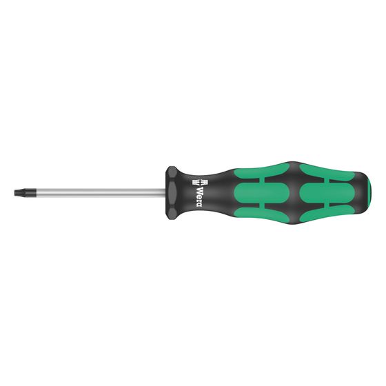 Wera Schraubendreher 367 BO Kraftform Plus, TX 8, 60mm, 2-Komponenten-Griff, Rundschaft, Black Point Spitze, 05138258001