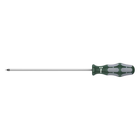 Wera Innenvierkant-Schraubendreher 368 Kraftform Plus, 1 x 200mm, rund, Black Point, Grün/Grau
