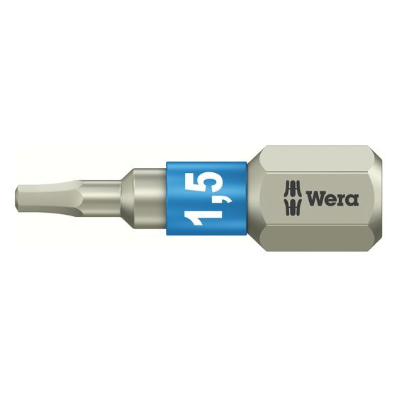Wera Innensechskant-Bit 3840/1 TS, 1,5x25mm, Edelstahl, 05071070001