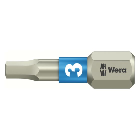 Wera Innensechskant-Bit 3840/1 TS, 3 x 25mm, Edelstahl, 05071073001