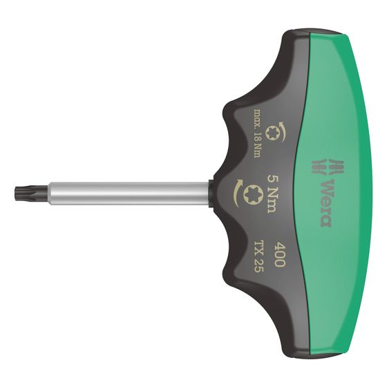 Wera Drehmomentindikator 400 TX, TX 25, 5,0 Nm, 60mm, Mattverchromt, 05005091001
