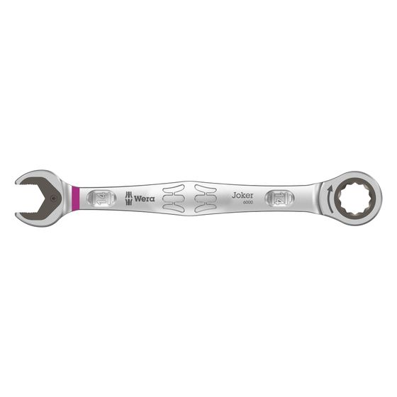 Wera Maul-Ringratschenschlüssel 6000 Joker, 14mm, 188mm, Haltefunktion, Endanschlag, Anti-Slip