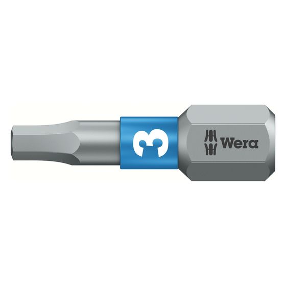 Wera Innensechskant-Bit 840/1 BTZ, Hex-Plus BiTorsion, 3mm x 25mm, 1/4
