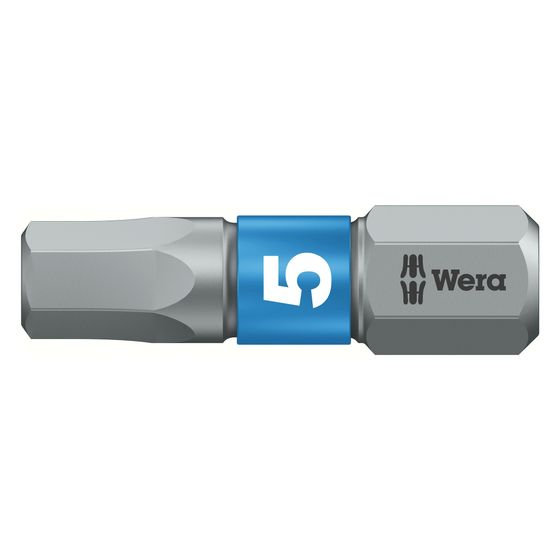 Wera Innensechskant-Bit 840/1 BTZ, Hex-Plus, BiTorsion, 5mm, 25mm, 1/4