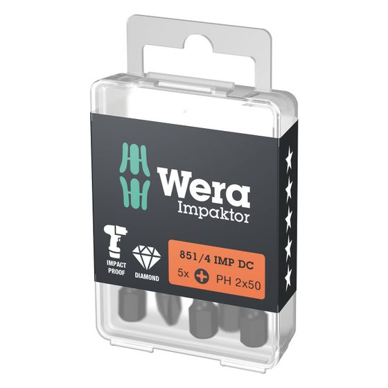 Wera Impaktor PH Bit 851/4 IMP DC, PH 3 x 50mm, 1/4
