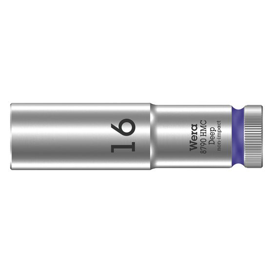 Wera Steckschlüsseleinsatz 8790 HMC Deep, 16mm, 83mm, 1/2