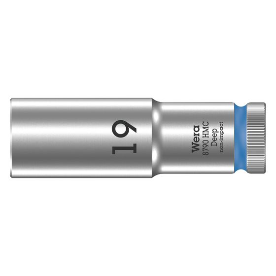 Wera Steckschlüsseleinsatz 8790 HMC Deep, 19mm, 83mm, 1/2