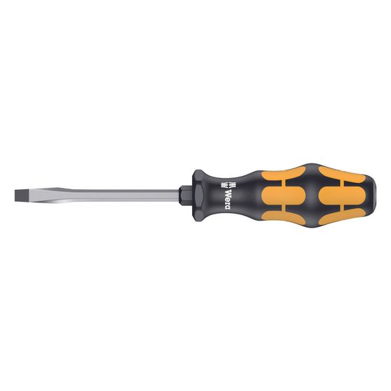 Wera Schlitzschraubendreher 932 AS, 1x5,5x113mm, 2-Komponenten-Griff, Black Point Spitze, Schlagkappe, Sechskantklinge