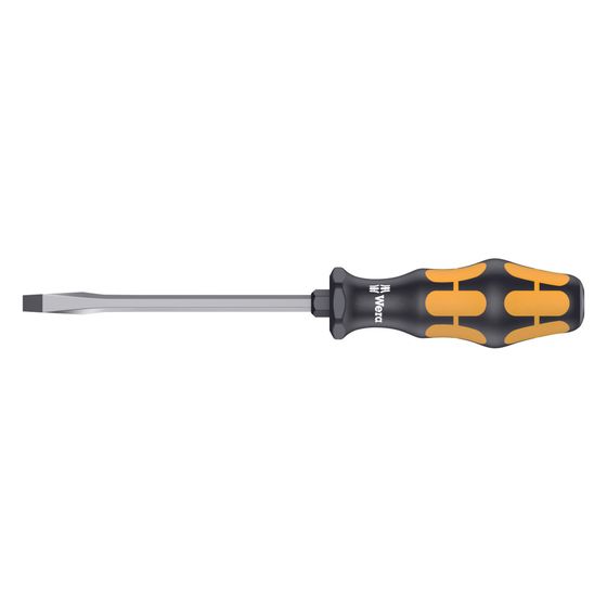 Wera Schlitzschraubendreher 932 AS Kraftform Plus, 1,2x7x138mm, mit Schlagkappe, Black Point Spitze
