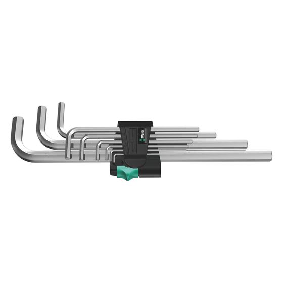 Wera Winkelschlüsselsatz 950/9 Hex-Plus 2, 1,5-10mm, Gestellverchromt, 05021909001