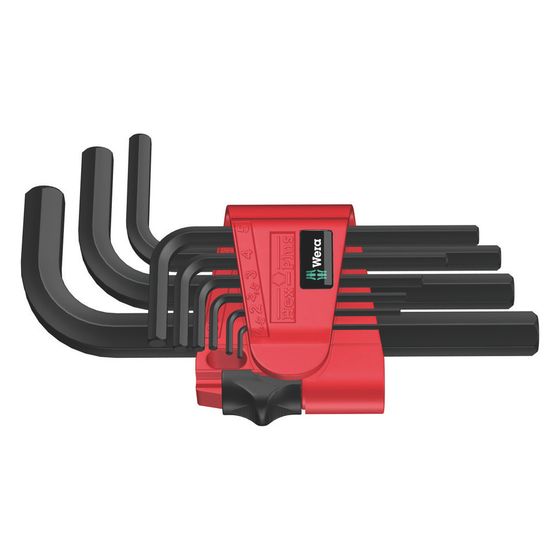 Wera Winkelschlüsselsatz 950/9 Hex-Plus 7, 1,5-10mm, BlackLaser, 9-teilig, 05021737001