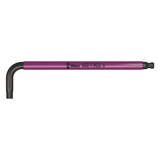 Wera Winkelschlüssel 950 SPKL, 8mm, 195mm, BlackLaser, Multicolour, 05022614001