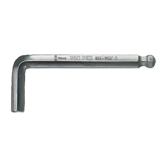 Wera Winkelschlüssel 950 PKS, 6mm, 100mm, gestellverchromt, 05133156001