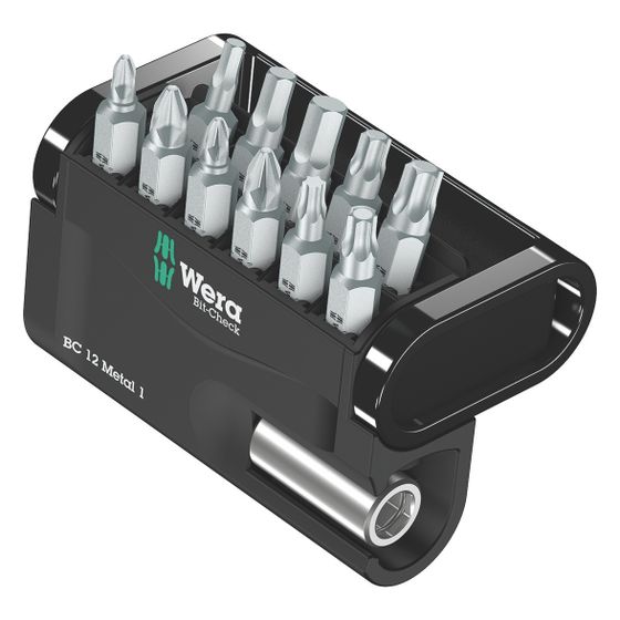 Wera Bit-Check Metal 1, 12-teilig, mit Universalhalter, 11 Bits, 05057424001