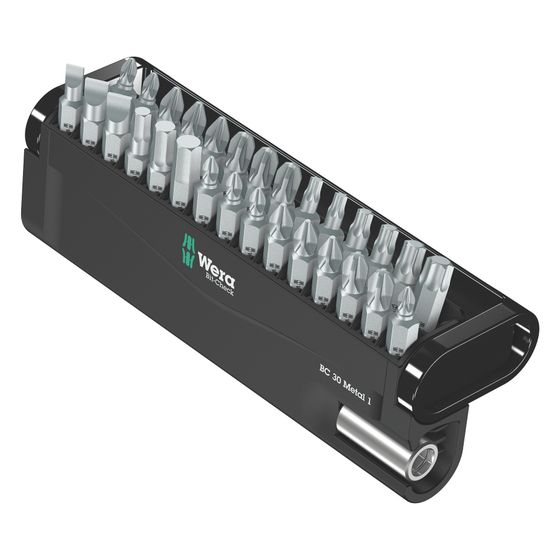 Wera Bit-Check 30 Metal 1, 30-teilig, mit Universalhalter, 29 Bits, Kunststoffbox