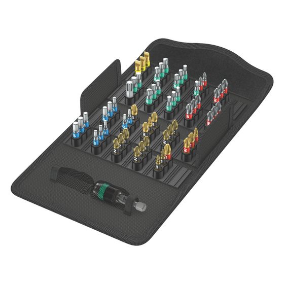 Wera Bit-Safe BiTorsion 1, 61-teilig, diamantbeschichtet, mit Rapidaptor-Schnellwechselfutter, 05057441001