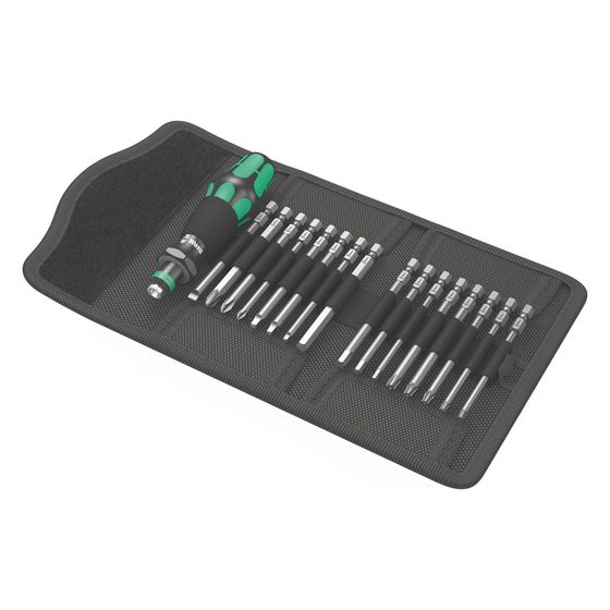 Wera Bitschraubendreher-Set Kraftform Kompakt 60 Imperial, 17-teilig, 89mm Bits, 05051042001