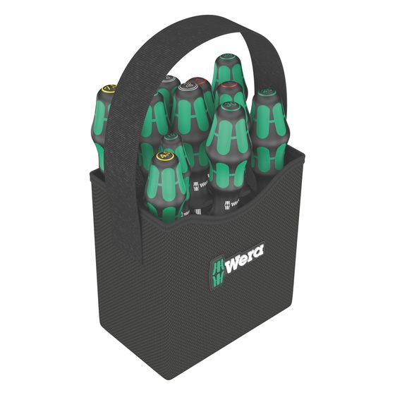 Wera Schraubendreher-Satz Kraftform 300 2go, 11-teilig, Lasertip, Take it easy, mit Tasche