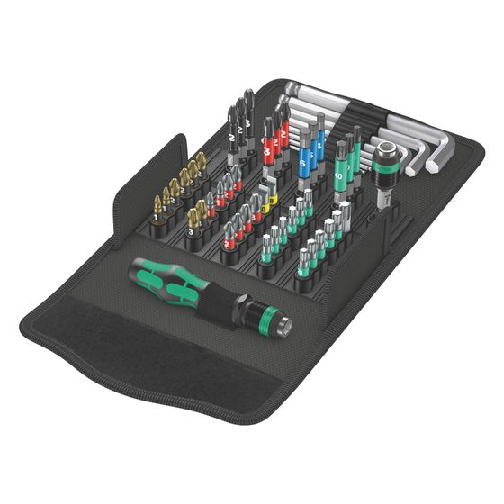 Wera Werkzeug-Set Kraftform Kompakt 100, 52-teilig, mit Rapidaptor, 05057460001