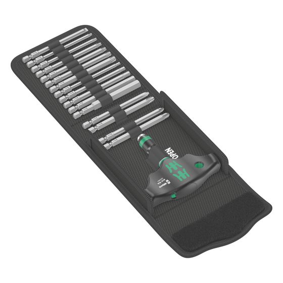 Wera Quergriff-Schraubendreher-Set Kraftform Kompakt 400 RA Set 1, 17-teilig, 1/4